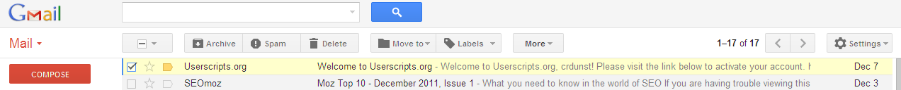 Gmail - Add labels to toolbar icons