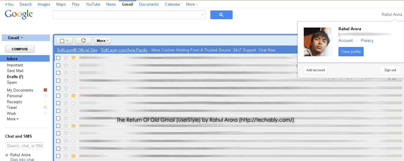 The Return of Old Gmail