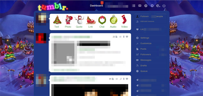 Christmas Tumblr Theme
