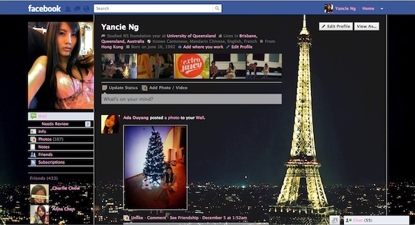 Facebook in Paris Night (10 colors) TimeLine v2.2