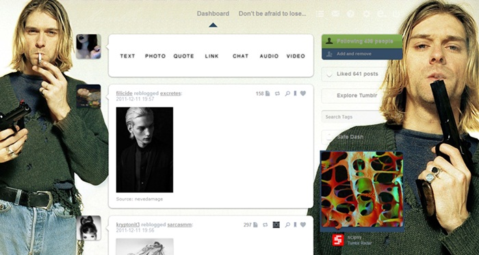 Kurt Cobain Tumblr dashboard 3