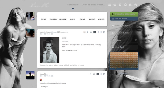 Lady Gaga tumblr dashboard 7