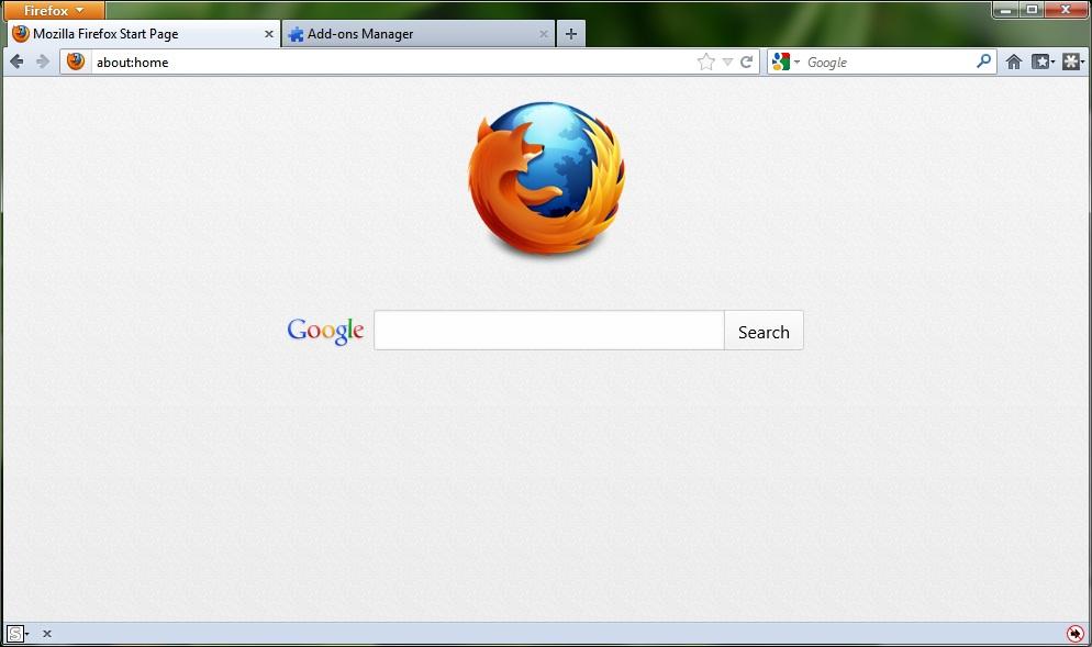 about:home - Clean - Firefox 13
