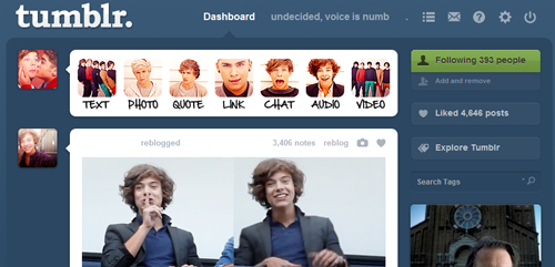 One Direction Dashboard Navigation