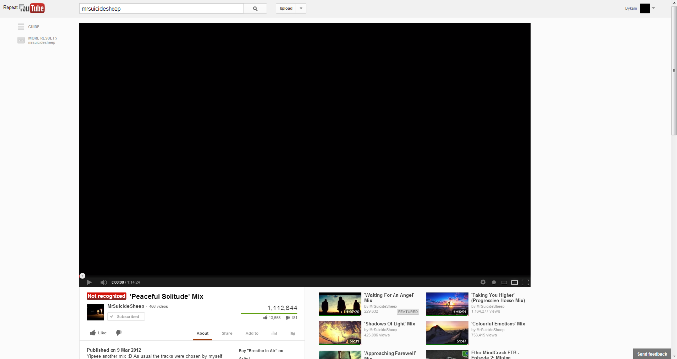 Youtube 720p layout