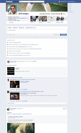 Facebook Timeline - One Column View