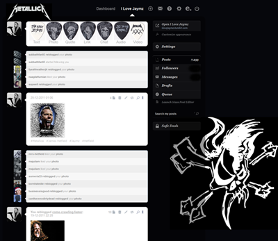 Metallica - 30 Year Anniversary Theme -B/W  tumblr
