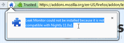 Firefox 4+ allow text selection in notifications