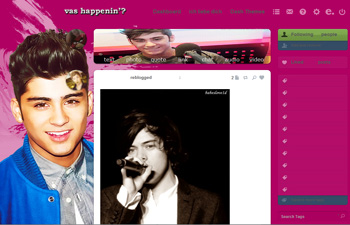 Zayn Malik tumblr dash theme