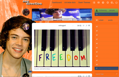 Harry Styles dash theme