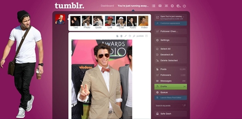 Nick Jonas Dashboard theme 1