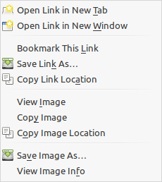 Firefox - Un-cluttered, Chrome-like Context Menu