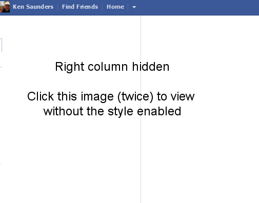 Facebook Stuff - Hide Right Column