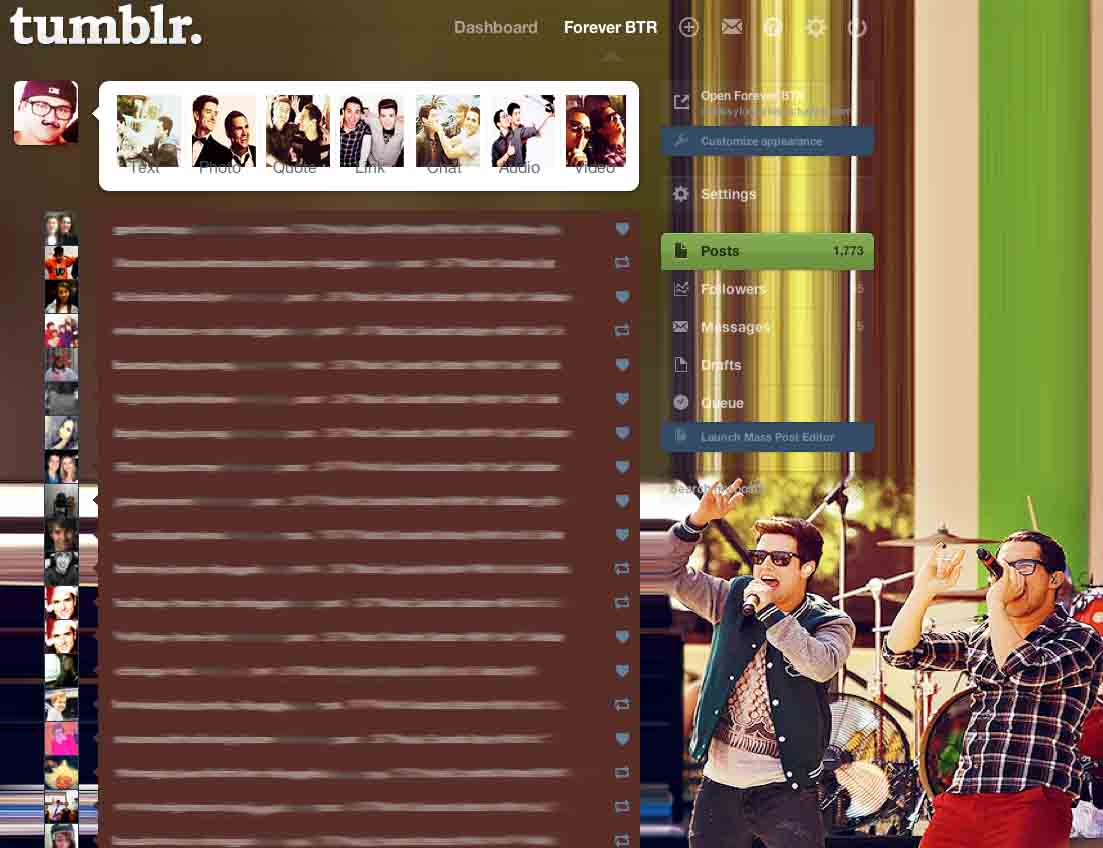 Big Time Rush Cargan Dashboard {Tumblr}