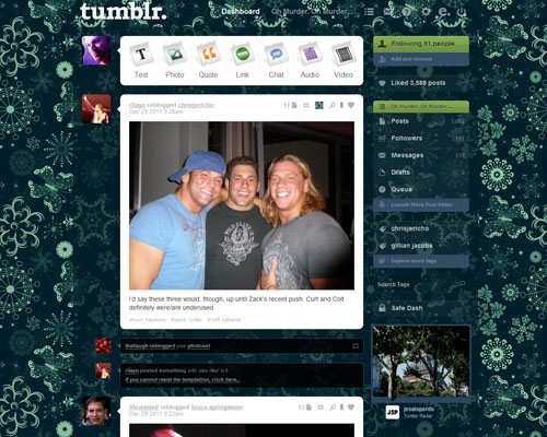 Ocean Green Pattern BG For Tumblr Dash