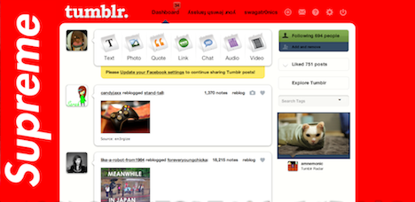 Supreme Theme for Tumblr