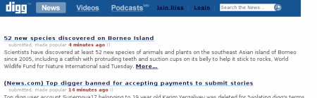 Digg 3.0 - Stripped to the bones