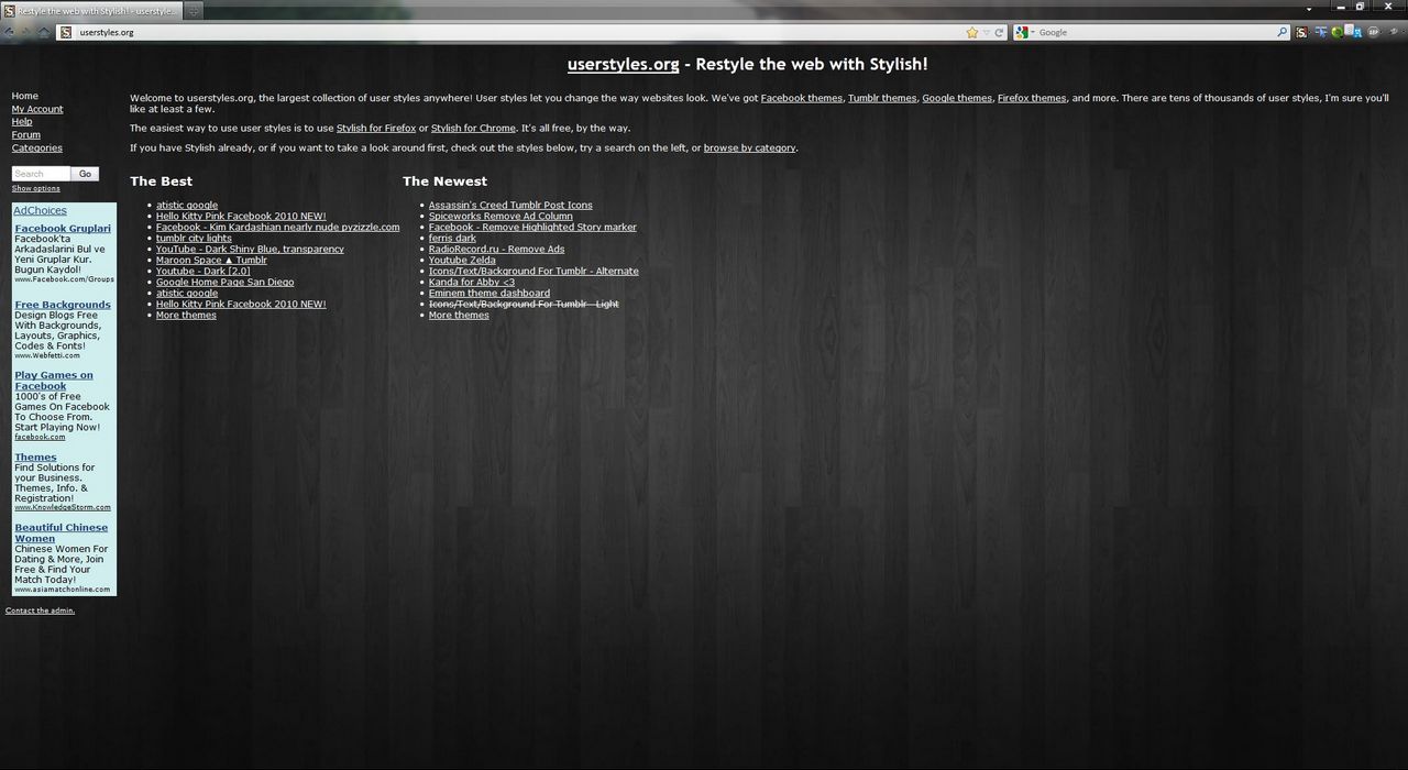 Userstyles.org Remodeled