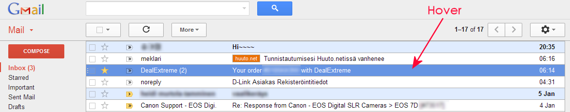 Gmail - Unread/Read/Hover color: part2