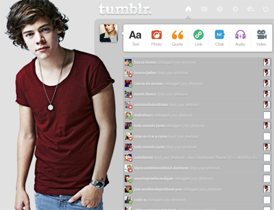 Harry Styles Dashboard Theme {1}