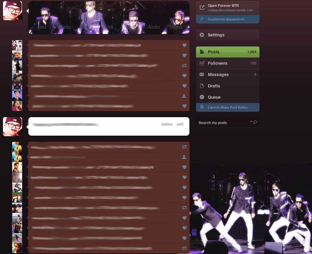Big Time Rush Elevate Dashboard Theme [Tumblr]