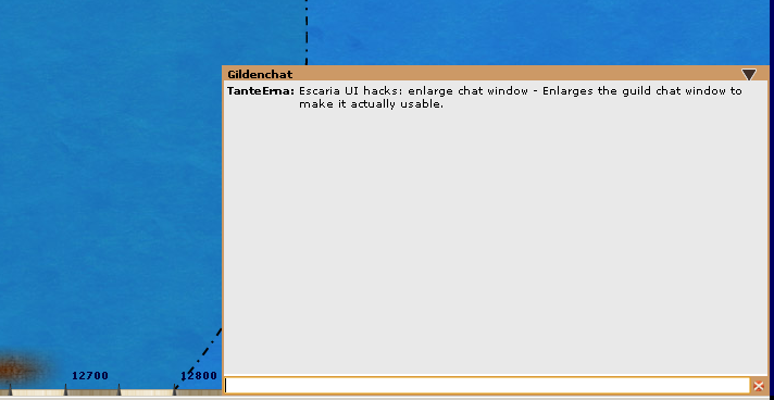 Escaria UI hacks: enlarge chat window