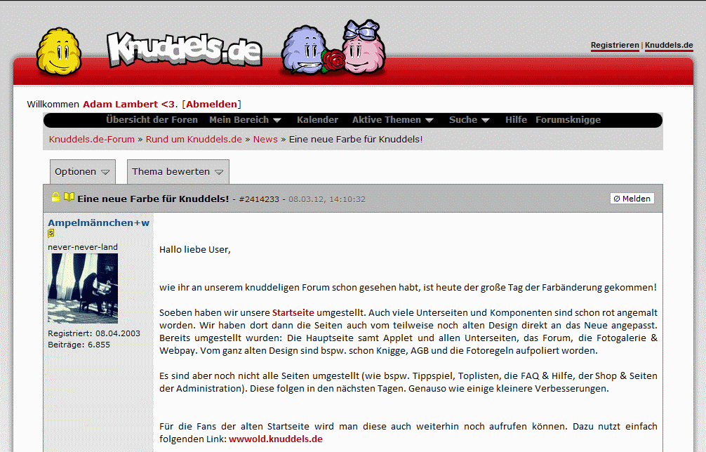 Knuddels-Forum – New Official Colours 3.5.4