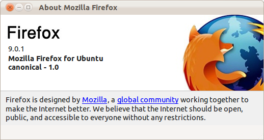 Firefox About Dialog as Chrome Style