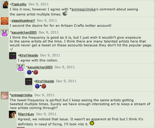 Condensed deviantART Comments