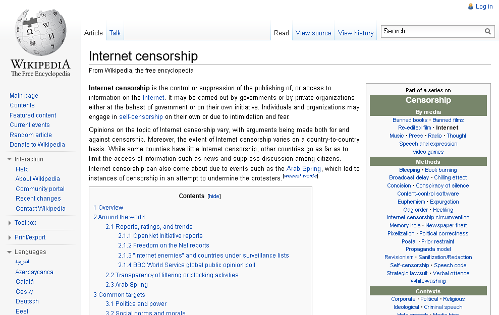 Wikipedia blackout override