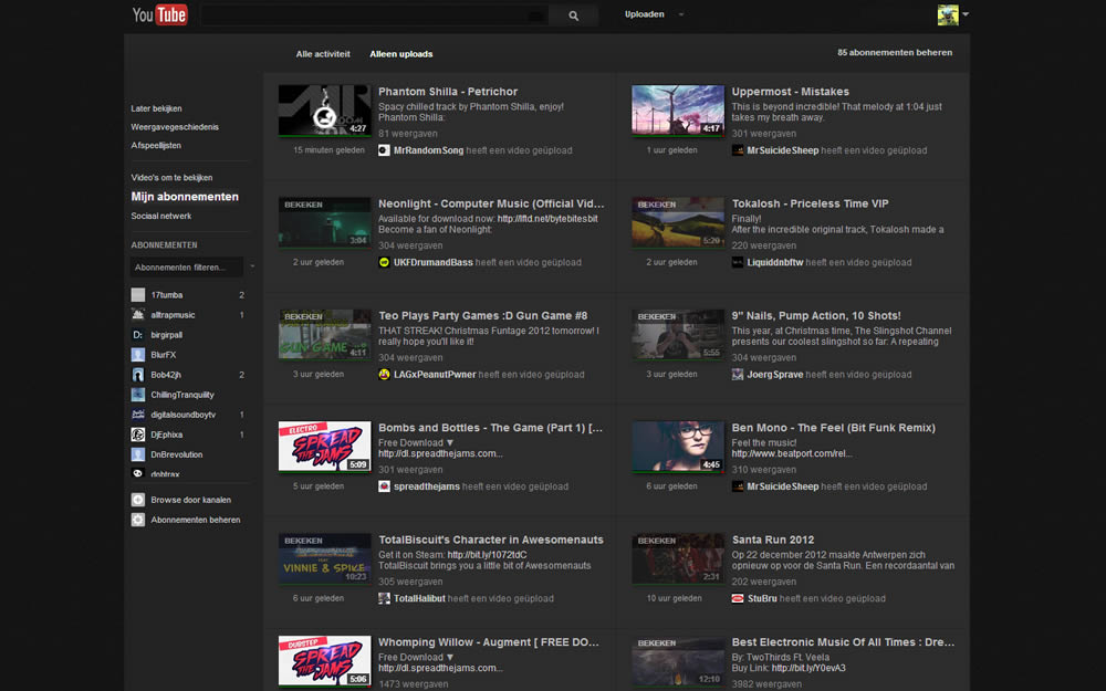 Youtube - Lights off!