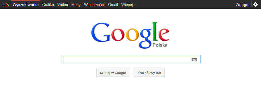Google - Bez przycisku Chrome