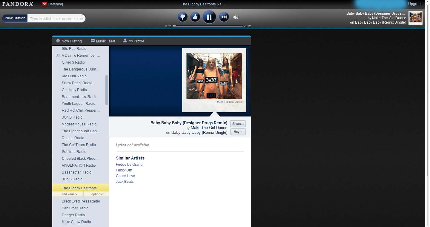 Pandora - Neon (dark style)