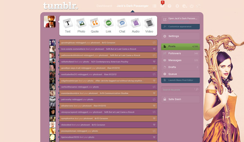 Katie McGrath Tumblr Dash Theme