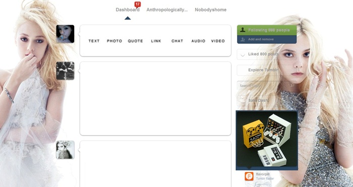 Dakota & Elle Fanning tumblr dashboard