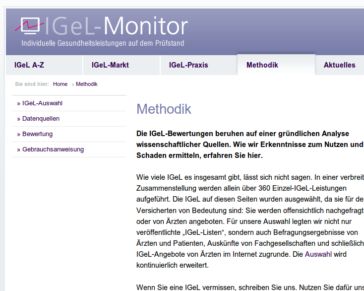 IGeL-Monitor - Kontrastverbesserung