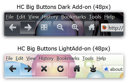 Partially Transparent toolbar buttons