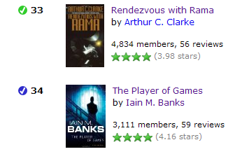 LibraryThing List Checkmarks to Left