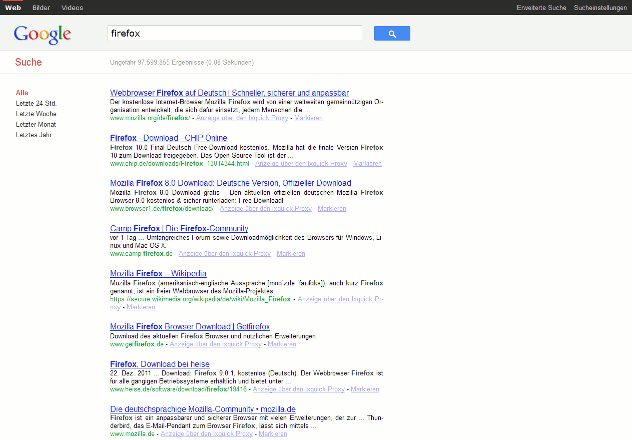 Startpage Google Look