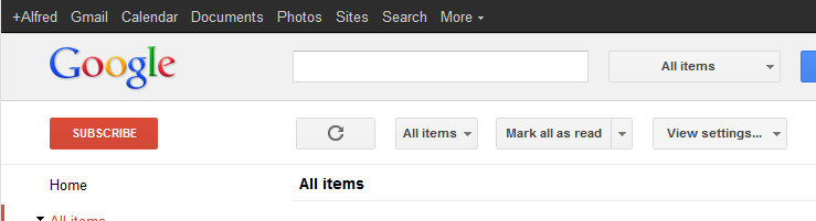 Google Reader Header Fix