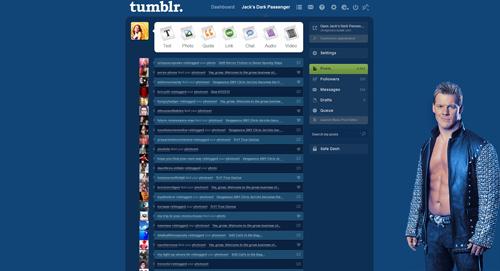 Blue Chris Jericho Tumblr Dash Theme*