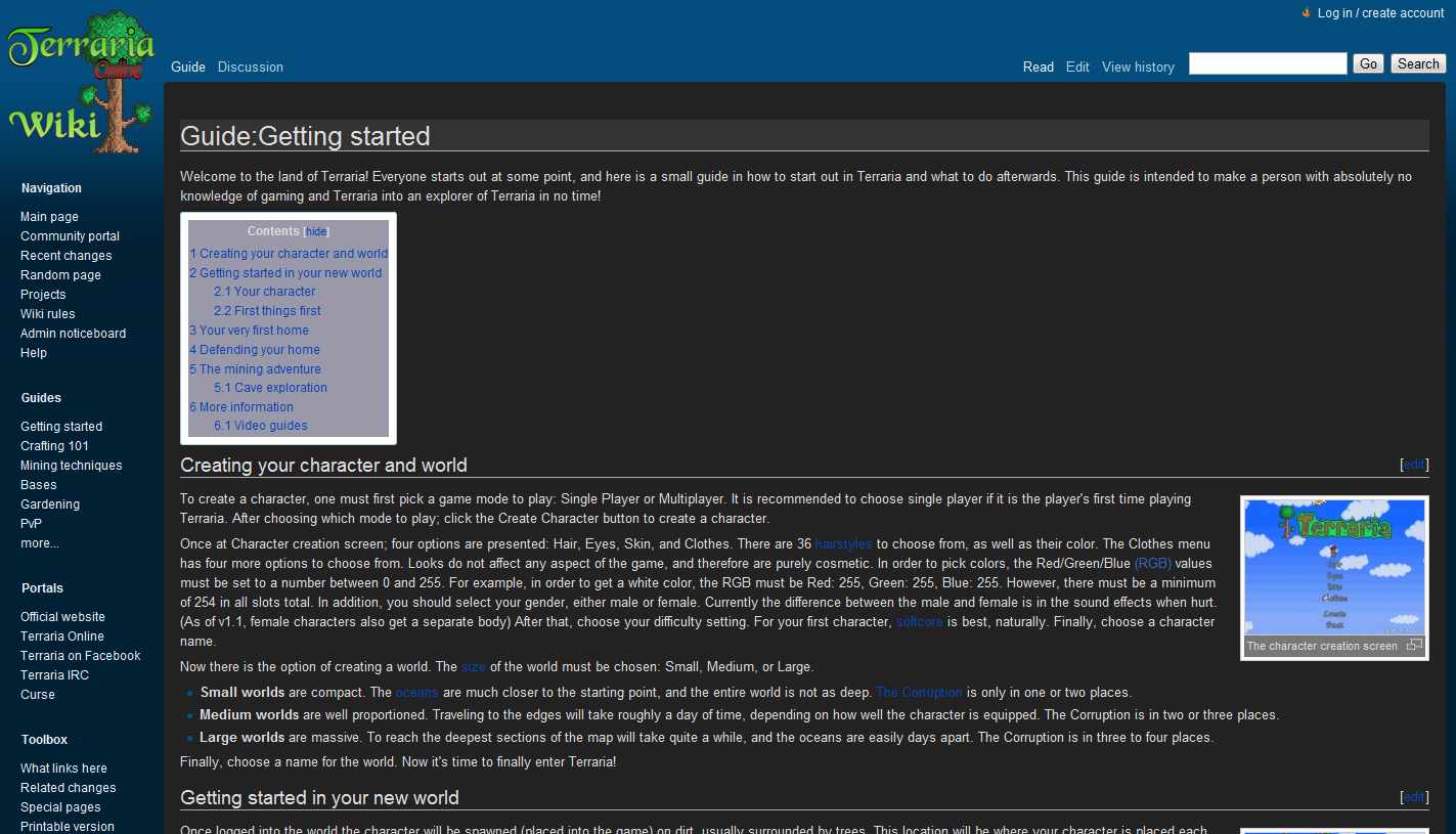 Terraria Online Wiki - Dark Content