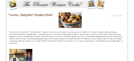 The Pioneer Woman Cooking - Clean Printable Recipe