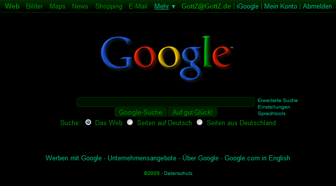 dark green g33k Google v0.3