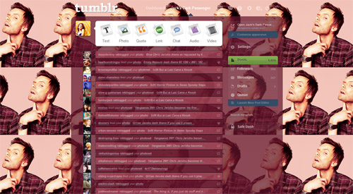Joel McHale Tumblr dash theme #1