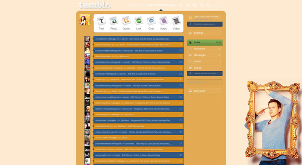 Joel McHale Tumblr dash theme #3*