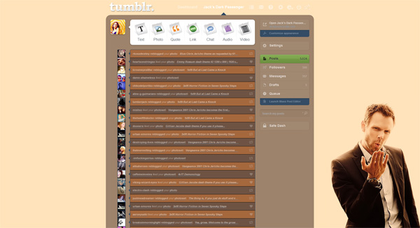 Joel McHale Tumblr dash theme #4*