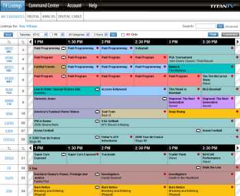 TitanTV - no ads - 7/12/2008