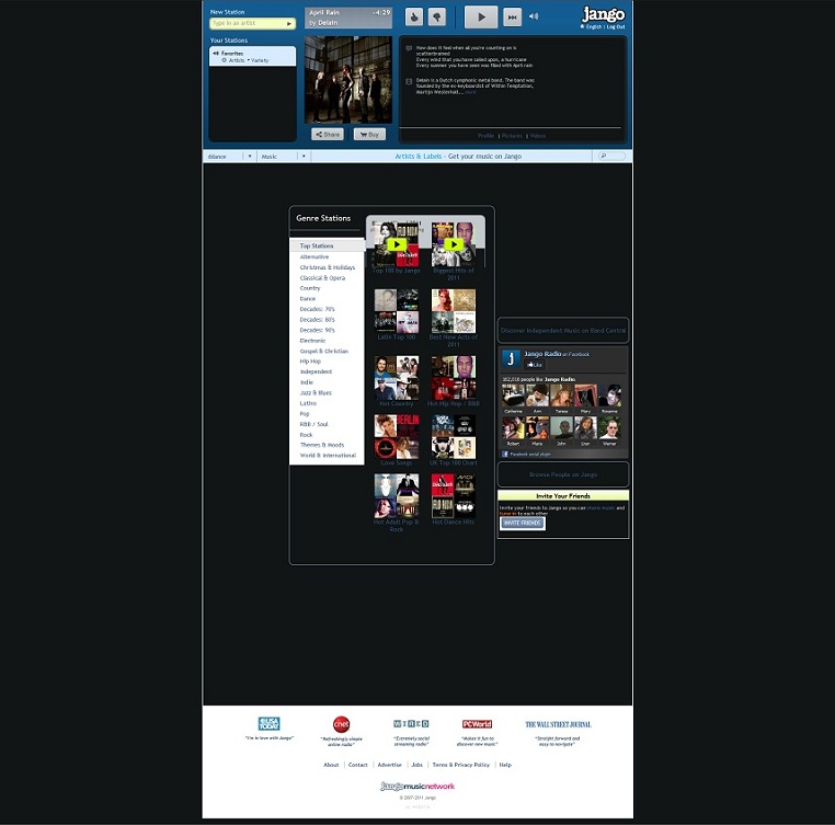 Jango.com Dark Style