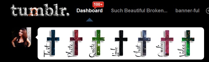 Hipster Cross Icons for Tumblr Dashboard